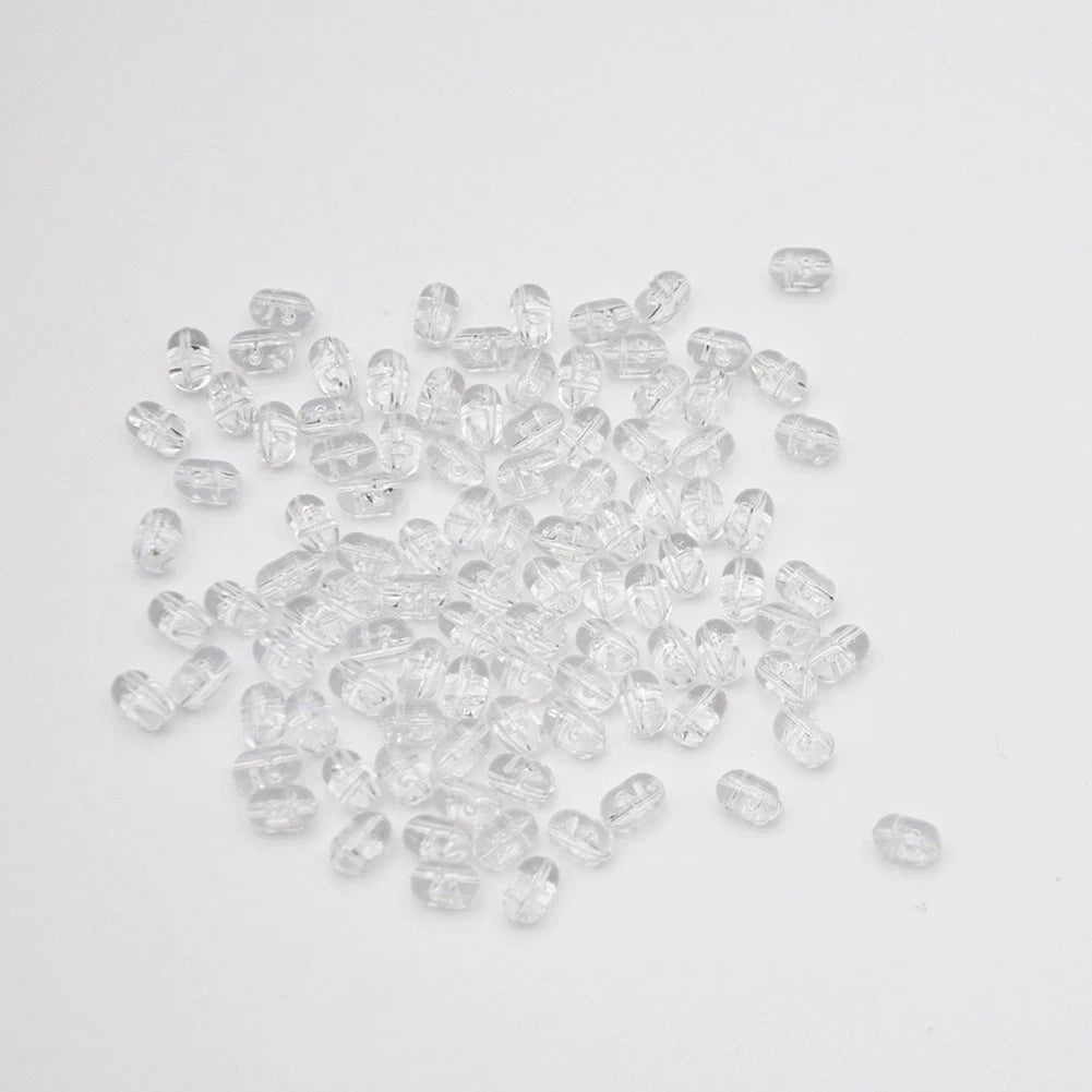100pcs Transparent Fishing Beads Double Pink/Luminous Green