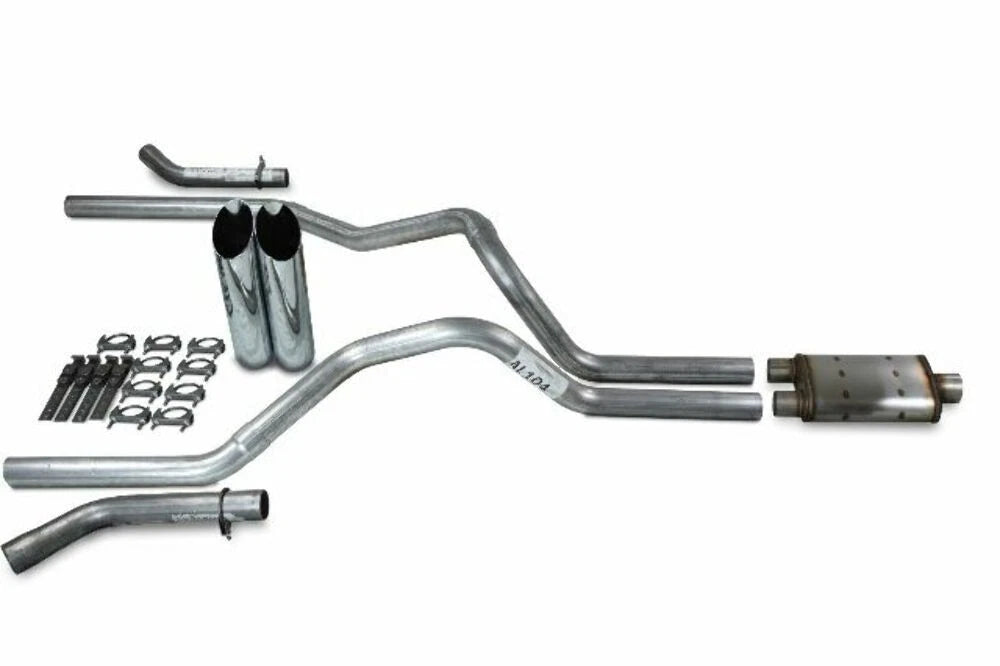 2.5" Dual Exhaust Kit for Chevy GMC 1500 (2019–2025) Magnaflow XL Slash Tips