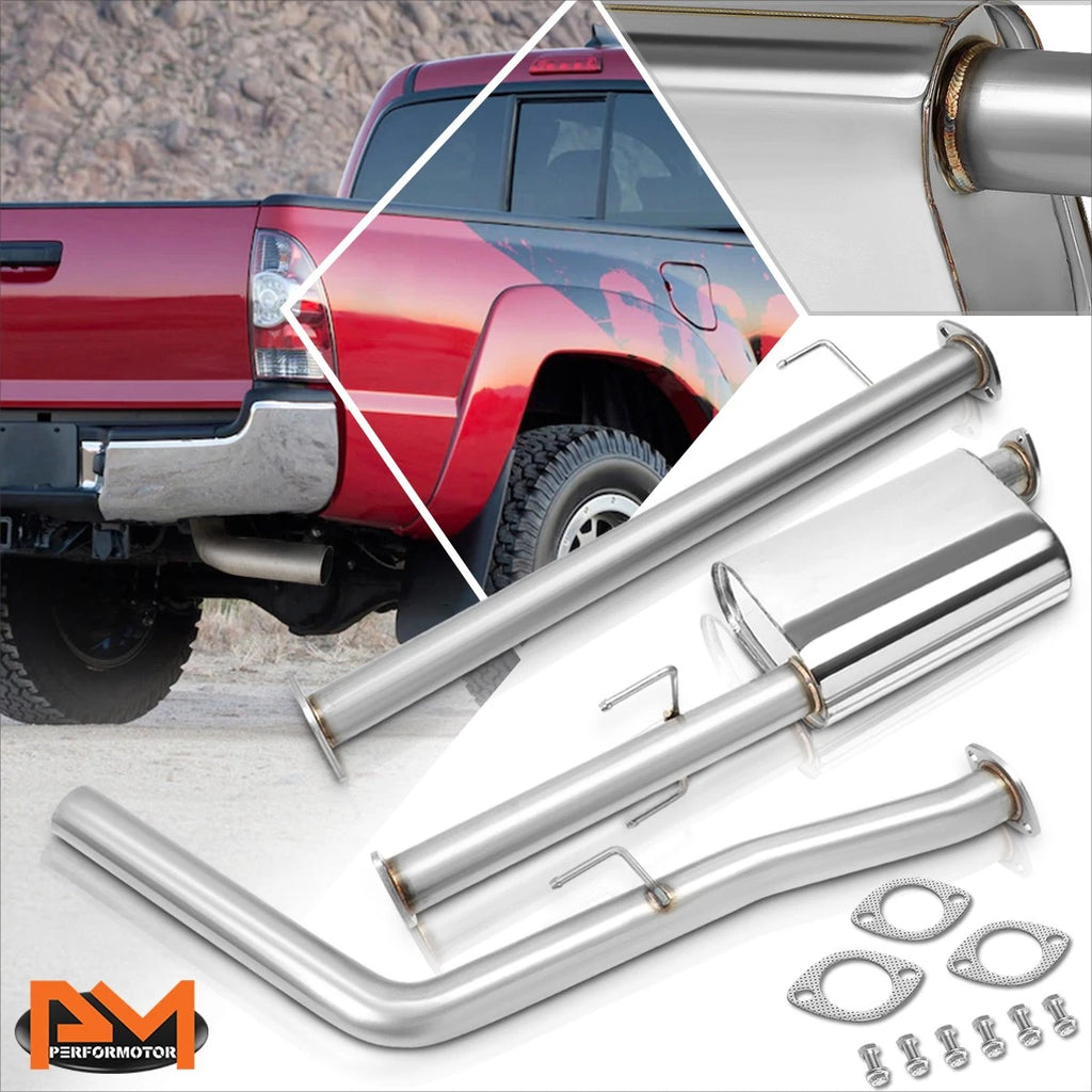 Catback Muffler Exhaust Pipe for Toyota Tacoma Crew Cab 2013–2015 2.7L 2.5"OD