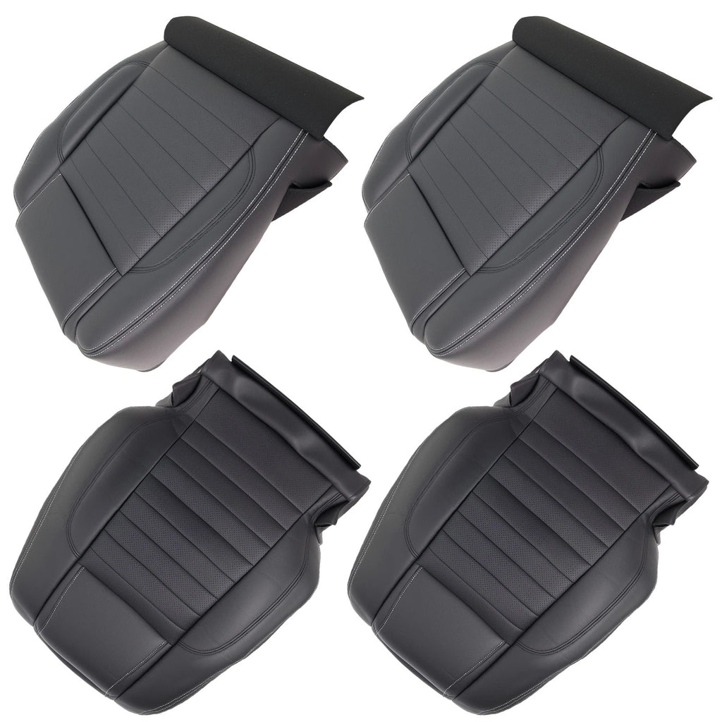 Leather Seat Cover Set for Ford Mustang GT Deluxe/Premium (2010–2014) Black