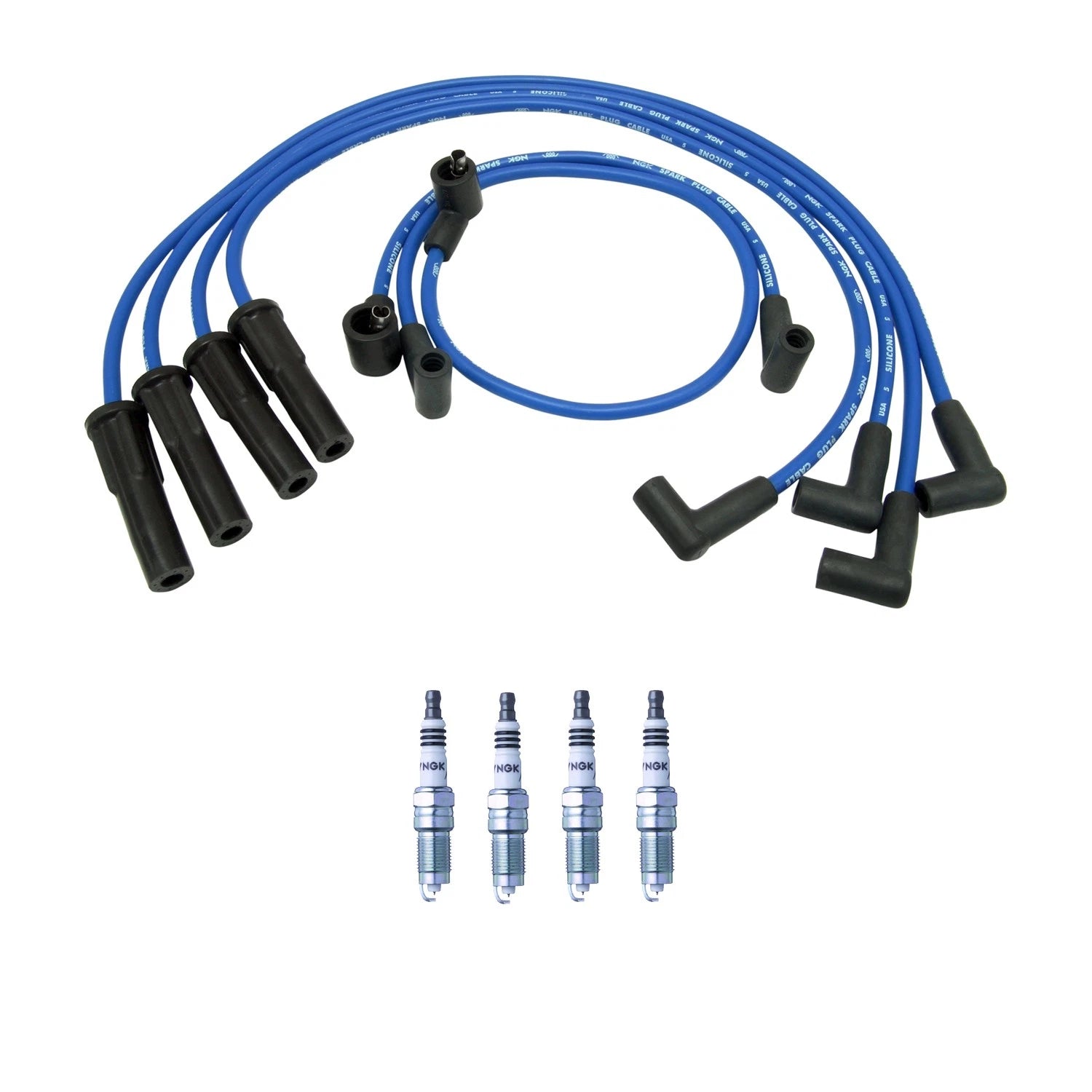 NGK 8mm Wire Set for Ford Fairmont LTD Mustang Ranger 2.3 L4 (1983–1992)