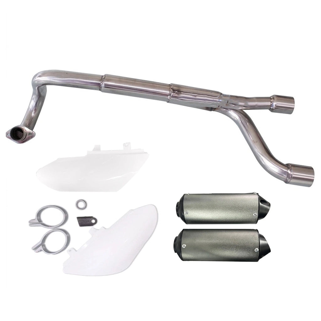 Twin Exhaust Pipe for PIT PRO DIRT Bike 125cc 140cc 150cc (CNC Alloy)