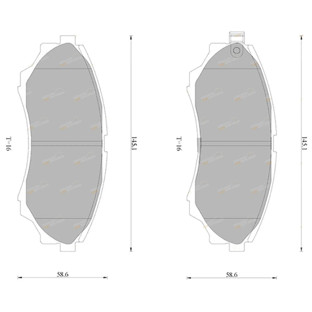Front Disc Brake Pad Set  for Mazda B4000 MJ V6 4.0L (2005-2006)