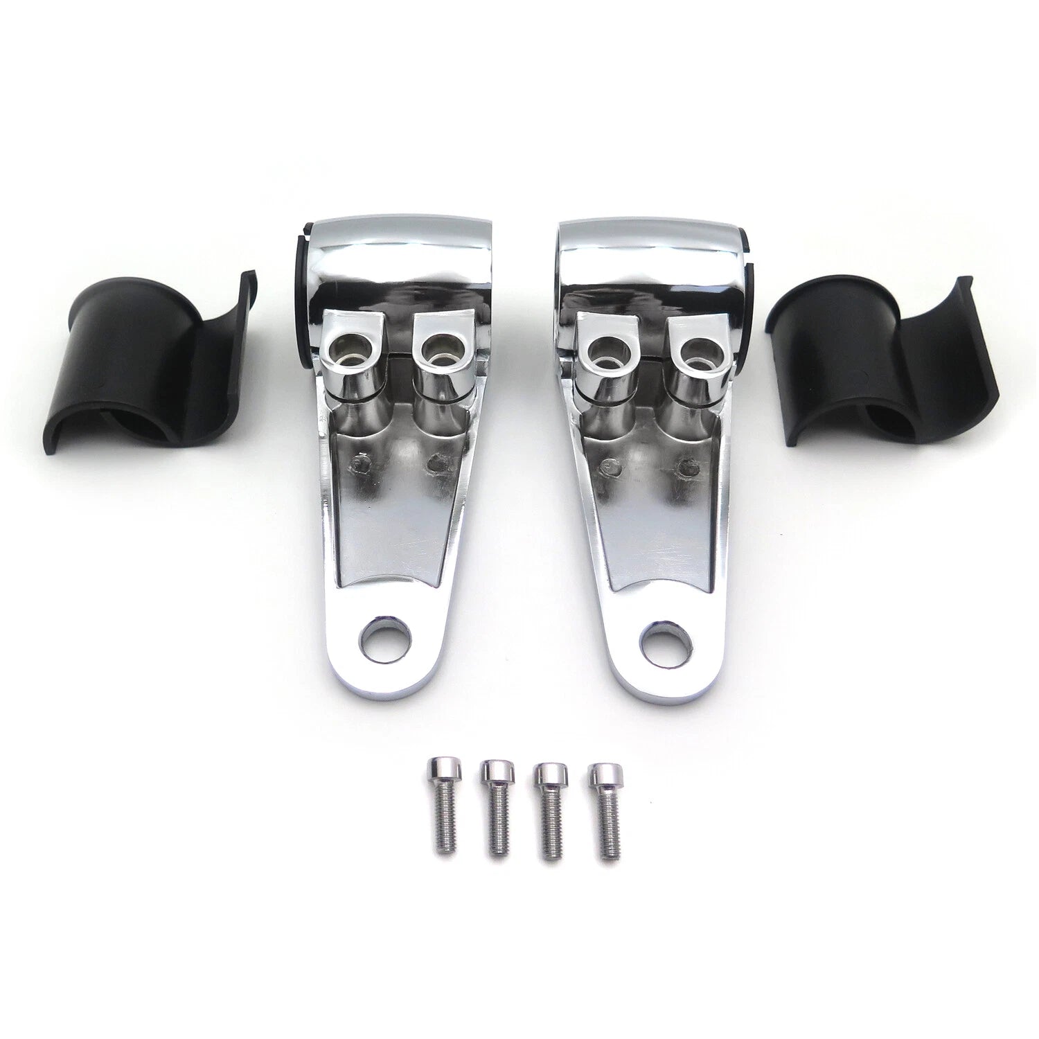 Chrome Billet Aluminum Headlight Fork Mounting Brackets for 35mm 39mm 41mm Forks