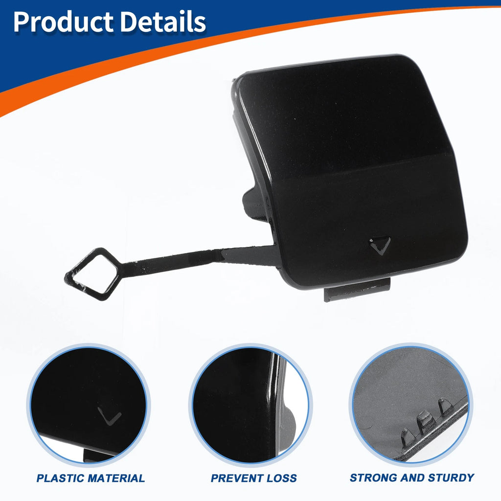 Tow Hook Cover for BMW 1 Series F20 F21 (2012–2019) No. 51117292947 Black