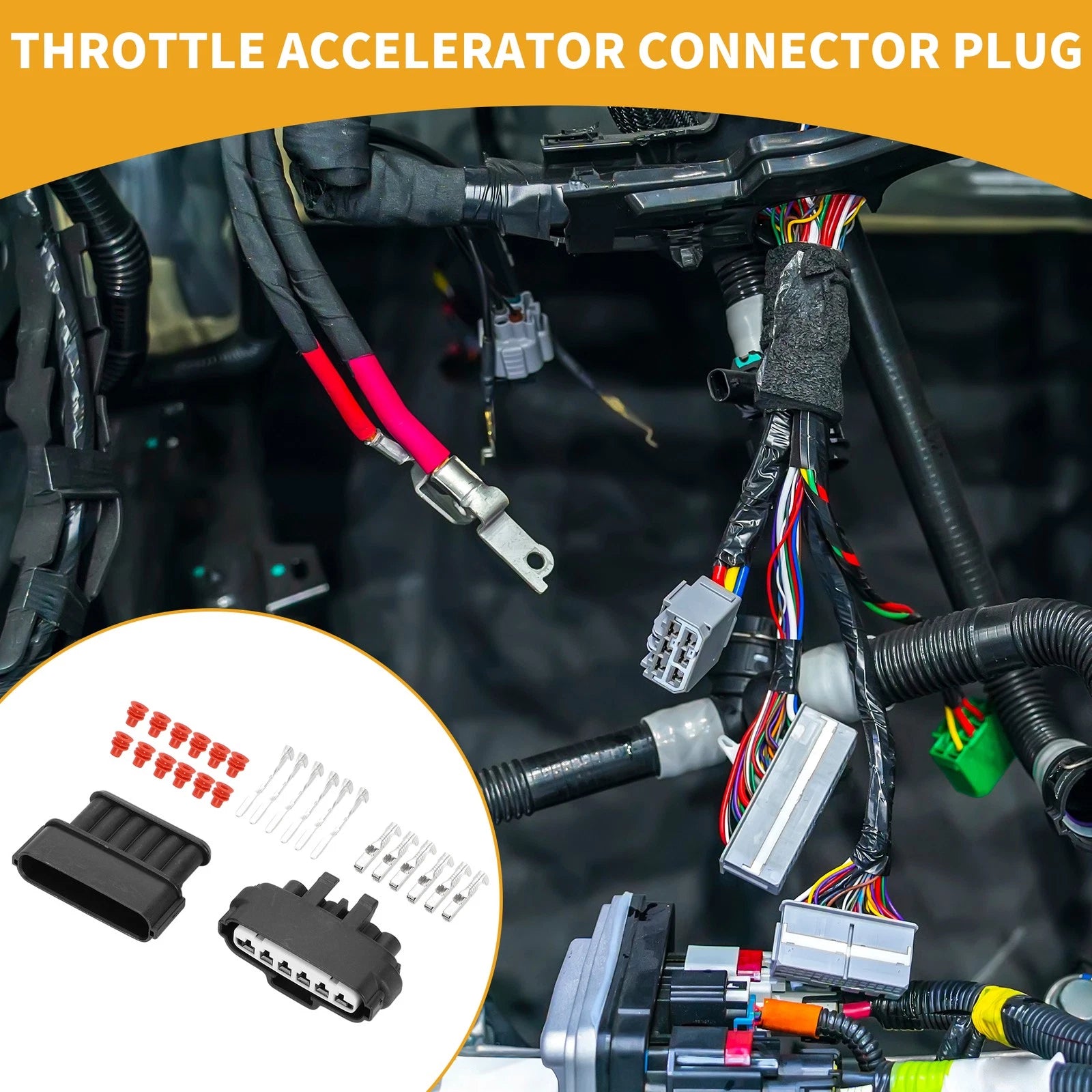 6 Pin Throttle Accelerator Connector Plug for Toyota Mitsubishi 