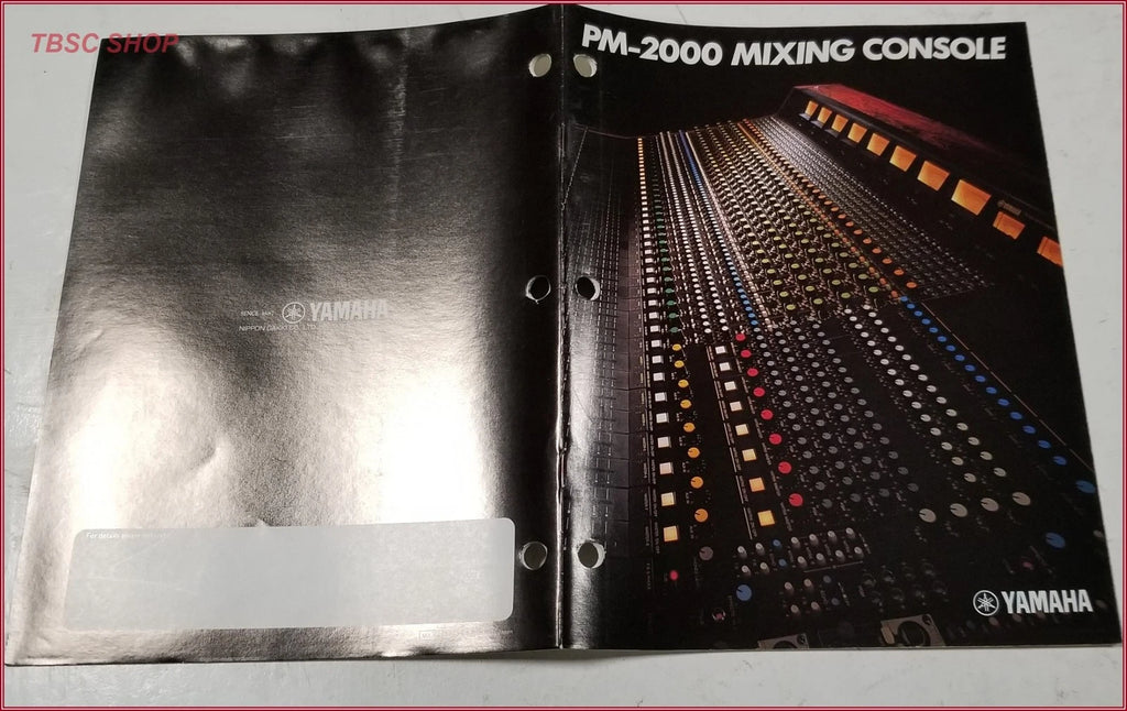 Yamaha PM2000 Mixing Console Sales Brochure and Spec Sheet