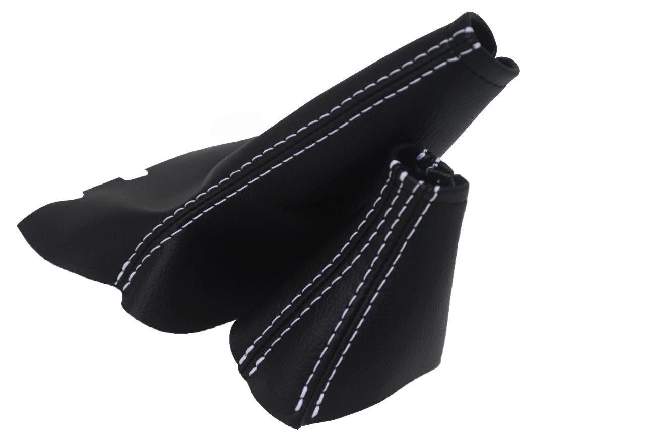 Automatic and Brake Boot Vinyl for Volvo S60 S80 V70 (2001–2005) White Stitch