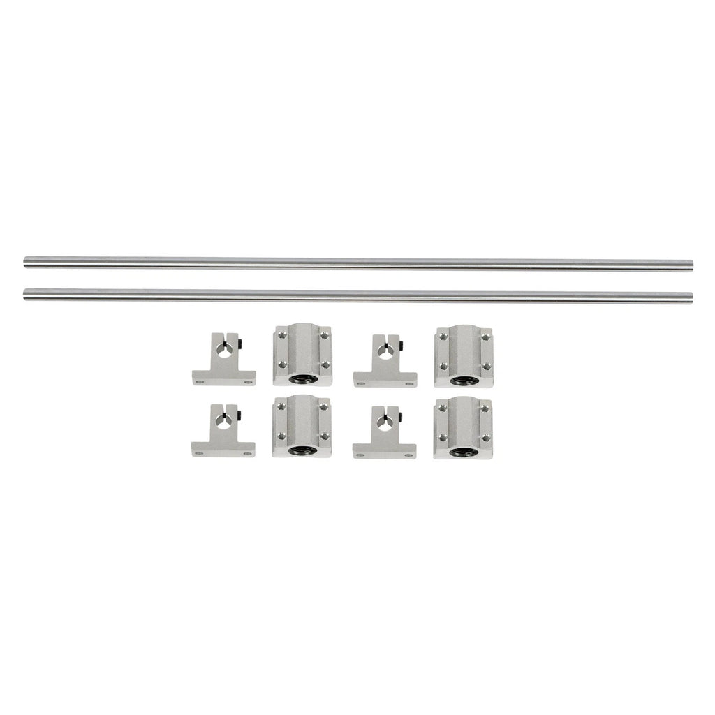 Set of 2 Linear Shafts with SCS10UU Blocks and SK10 Supports for Universal Use