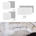 Square Louvered Air Vent Grille Cover for Marine RV (White ABS)