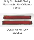 Tail Light Lenses and Bezels Replacement for Shelby Mustang (1968–1970)