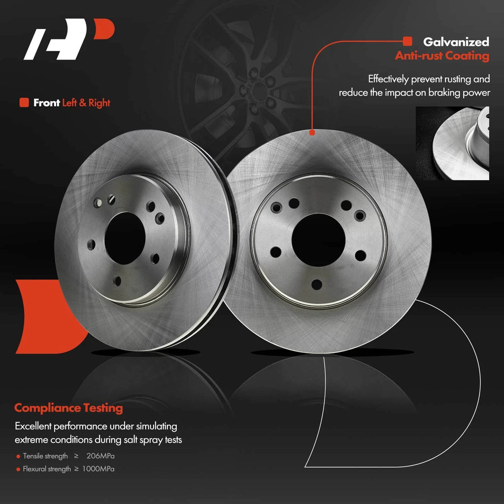 Front Disc Brake Rotors & Ceramic Pads for Mercedes-Benz C230 (2002–2005)