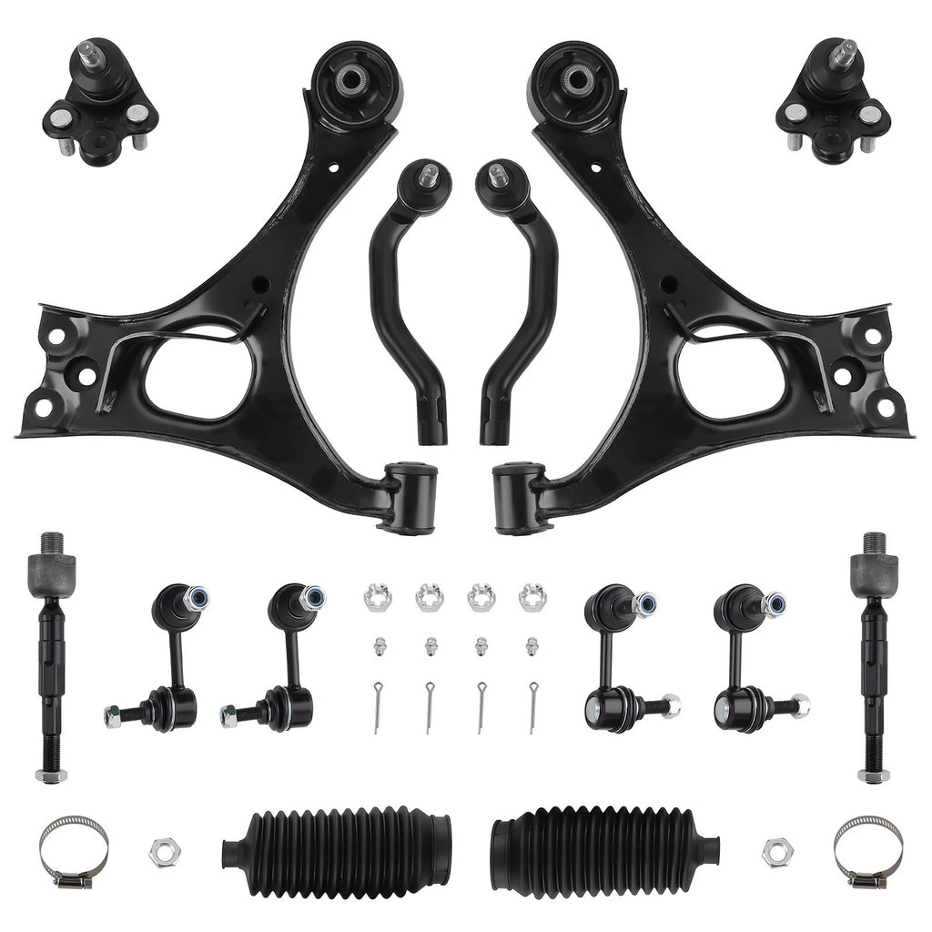 Front Lower Control Arms Ball Joint Sway Bars Tie Rods For 2006-2011 Honda Civic