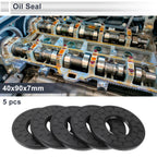Set of 5 Oil Seal Rotary Shaft Seal Nitrile Rubber 40x90x7mm