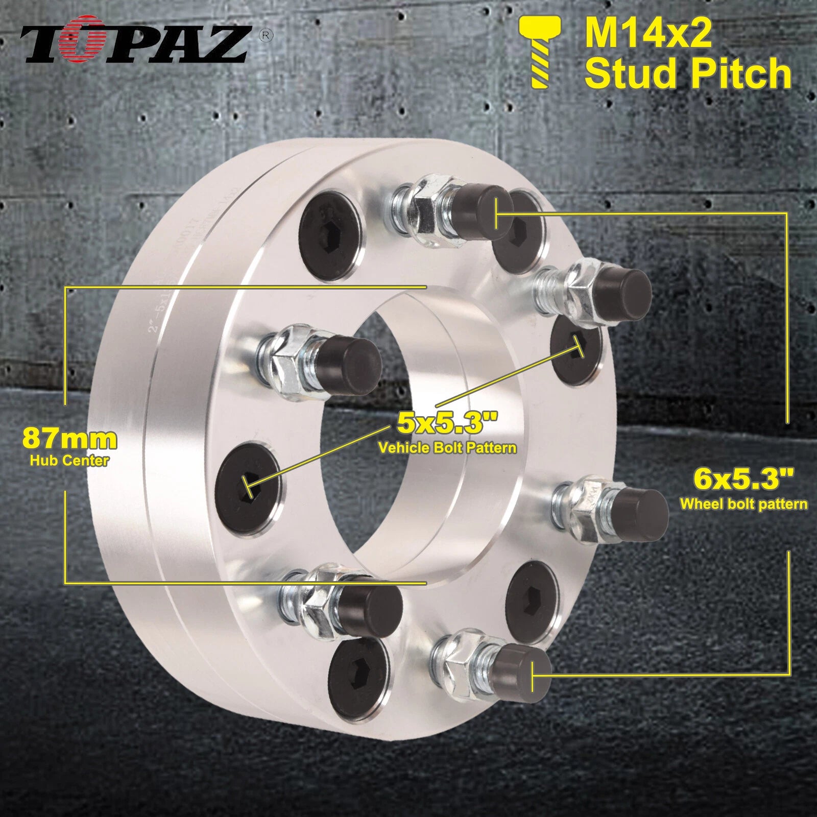 Set of 4 Wheel Adapter Spacers 5x135 to 6x135 for Ford Lincoln
