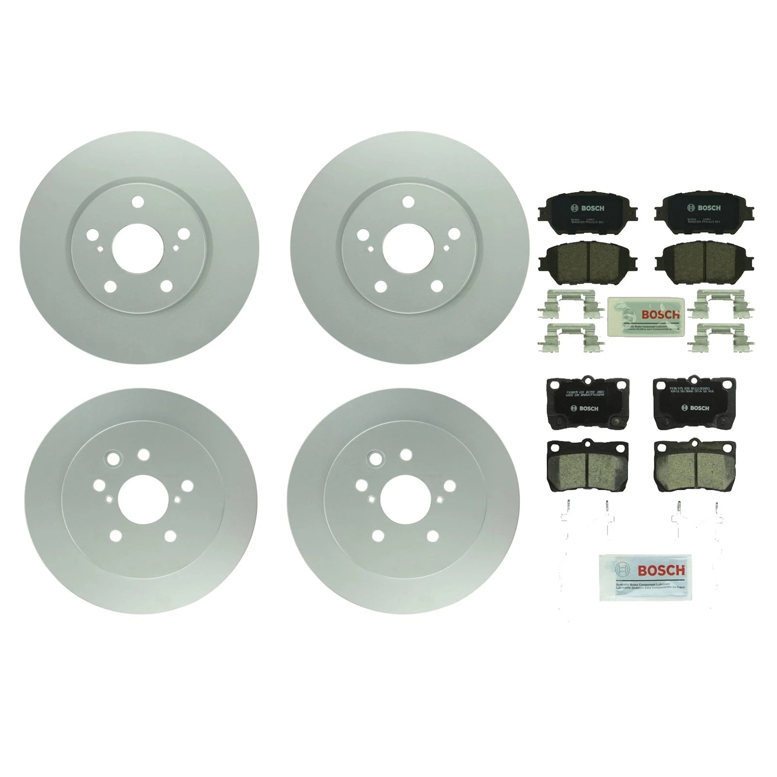 Brake Kit Disc Rotors & Ceramic Pads for Lexus Sedan (Front 296mm, Rear 310mm)