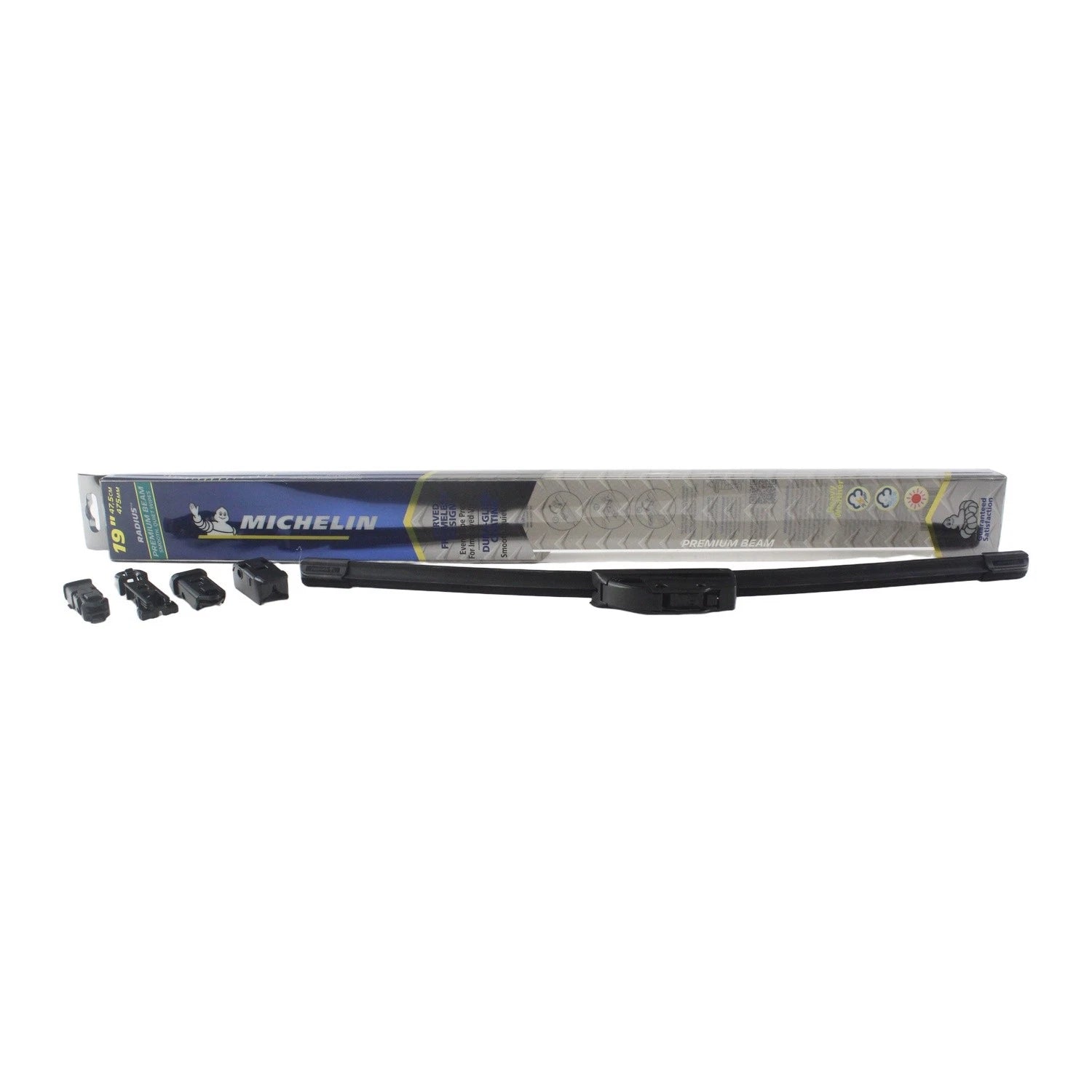 Set of 2 Michelin Radius Beam 19" Wiper Blades for Mazda 626 (1988–1992)