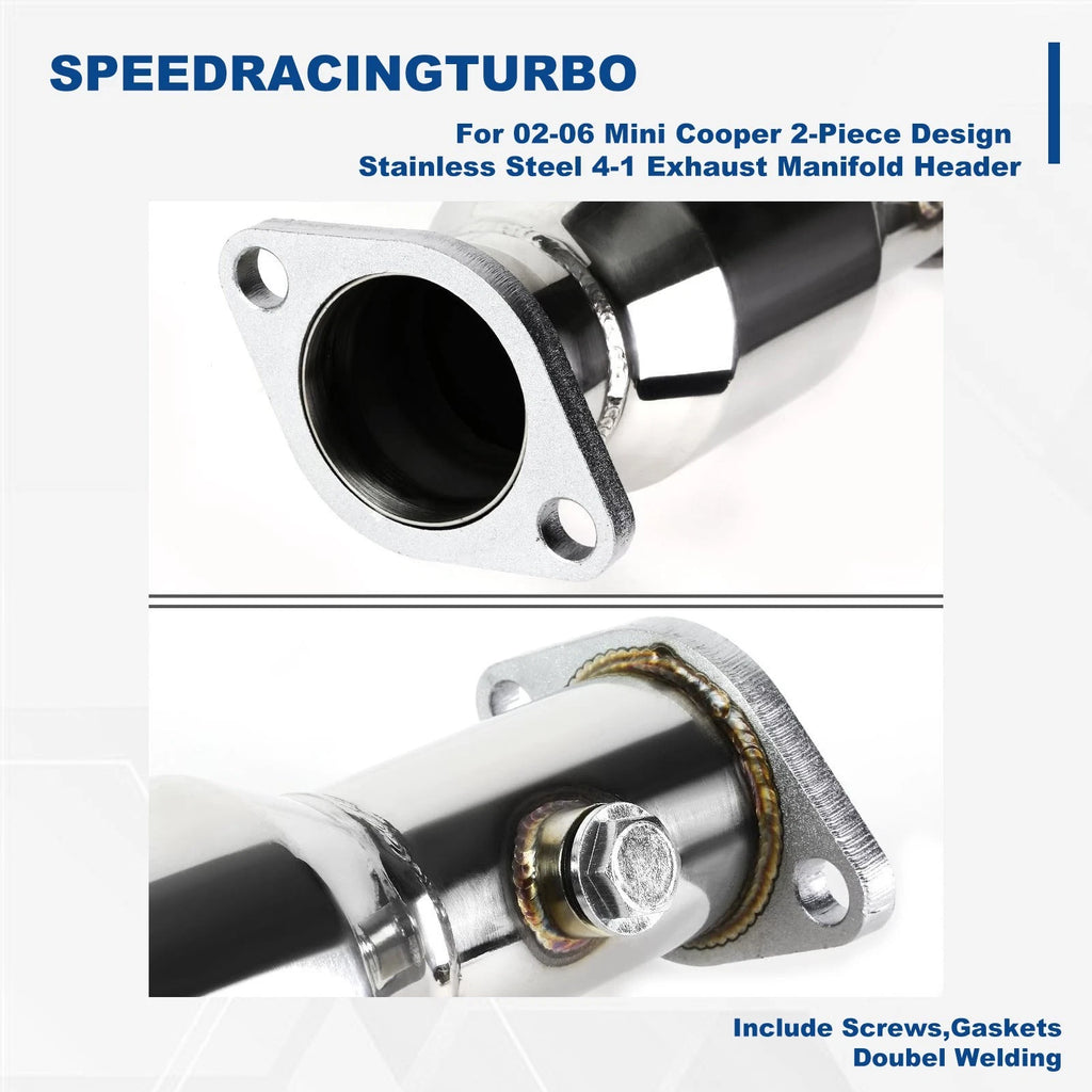 Stainless Steel Exhaust Header Manifold for Mini Cooper S R53 (2002–2006)