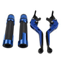 Blue Extendable Brake Clutch Levers Grips Set for Kawasaki Z1000 (2010-2023)