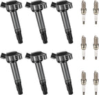 Set of 6 Ignition Coils & Spark Plugs for Lexus ES350 (2007–2016)