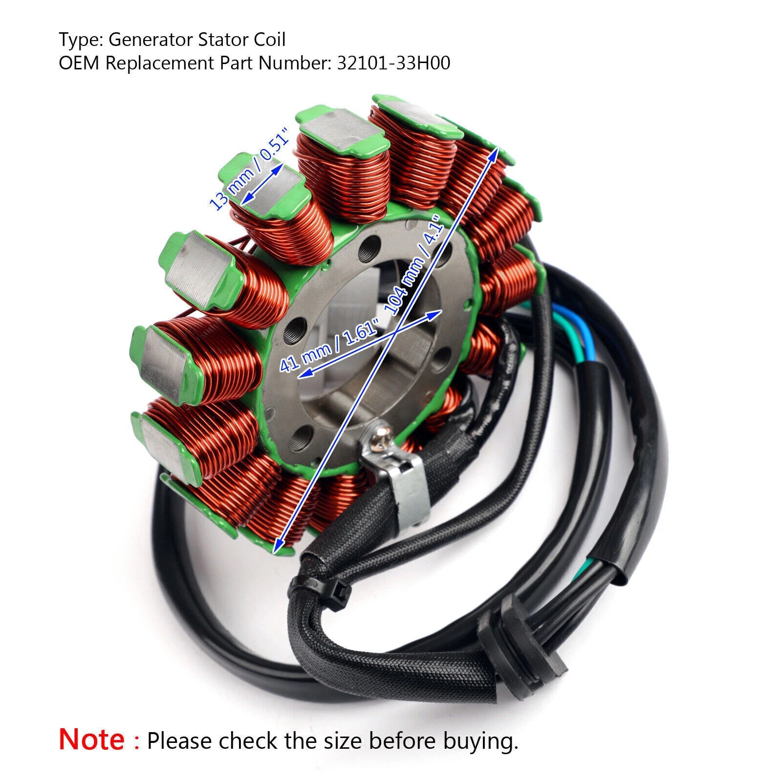 Magneto Generator Stator Coil for Suzuki LTZ 400 Quadsport Z400 (2009–2016)