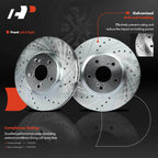 Front Drilled Brake Rotors & Ceramic Pads for Honda Ridgeline (2006–2011)