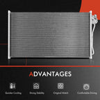 AC condenser and cooling fan assembly kit for Ford Mustang (1999–2004)