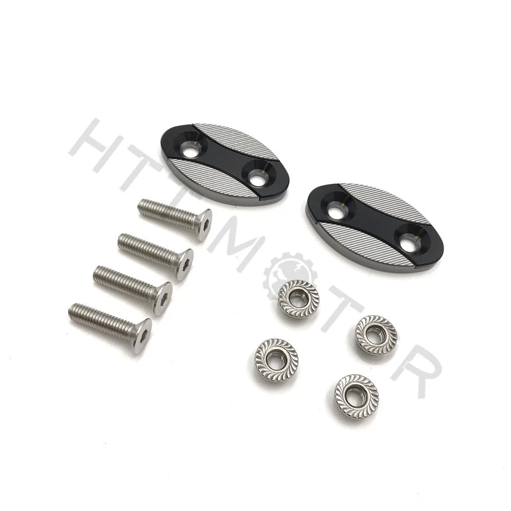 Mirror Block Off Plates for BMW S1000RR (2013–2018) Gray