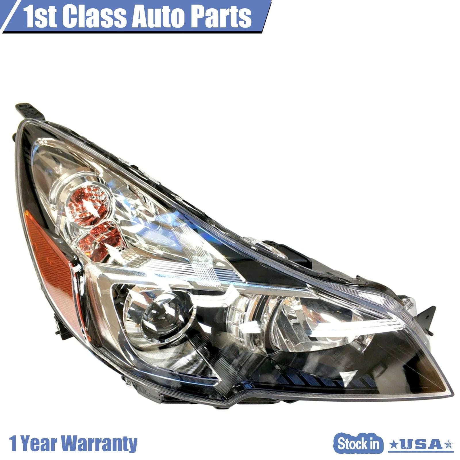 LH & RH Halogen Headlight Pair for Subaru Legacy Outback (2013-2014)