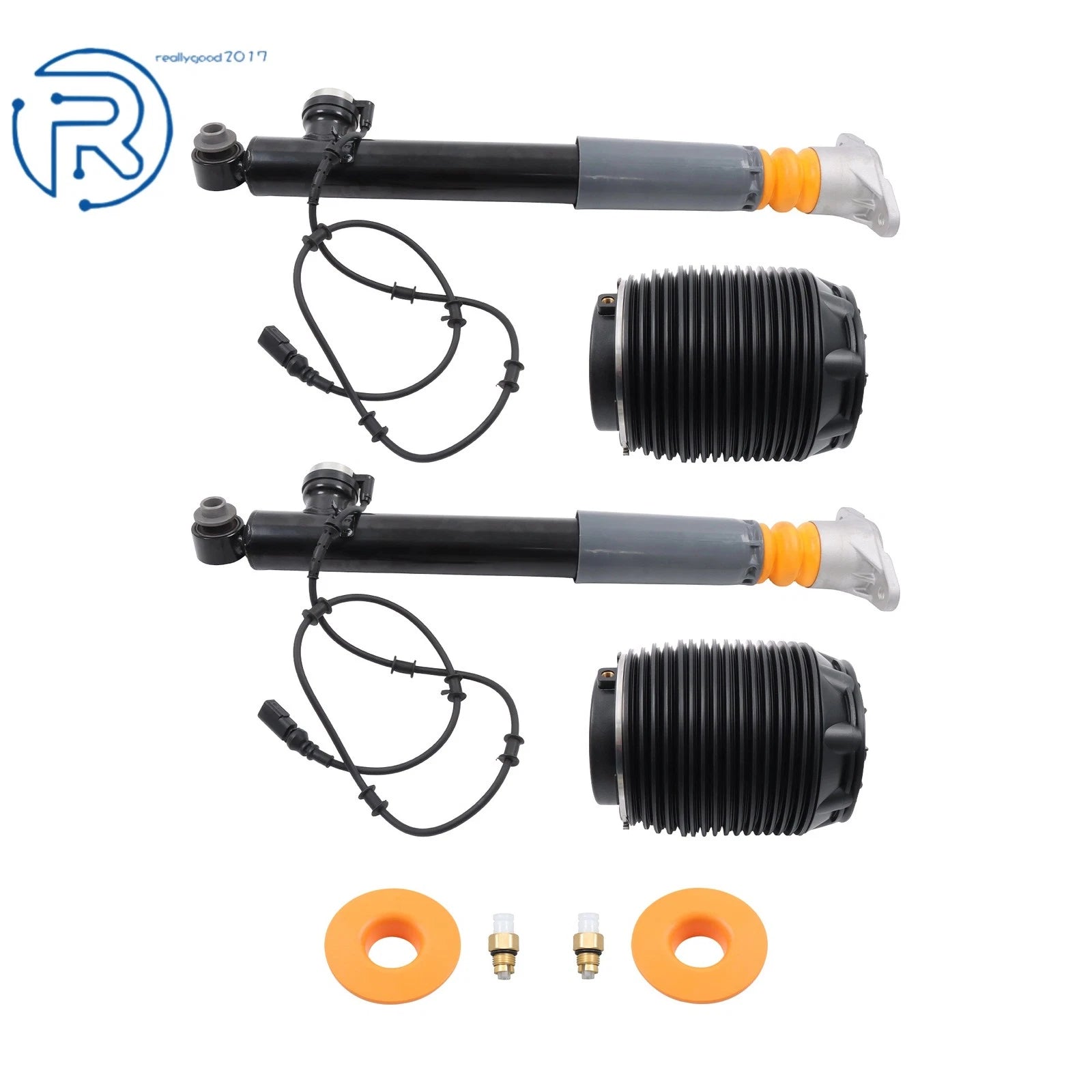 2 Pair Rear Shock Struts & Air Suspension Springs for Hyundai Equus (2011–2016)