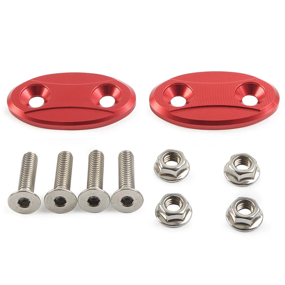 Red Rearview Mirror Block Off Base Plates Cover for BMW S1000RR (2009-2018)
