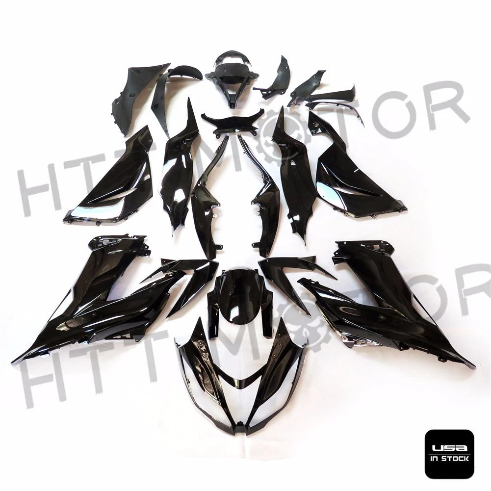 Injection Fairing Kit for Kawasaki ZX6R ZX636 (2013–2018) Glossy Black