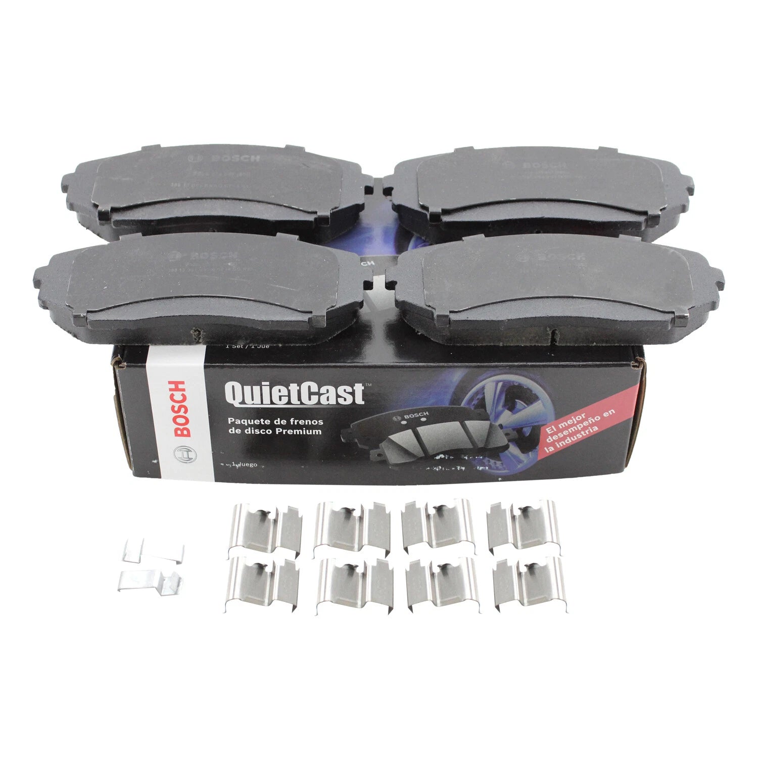 Set of 4 Bosch QuietCast Front Disc Brake Pads for Ford Lincoln Mazda
