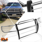 Front Bumper Brush Grille Guard Protector Chrome for Dodge Ram 1500-3500 (1994–2001)