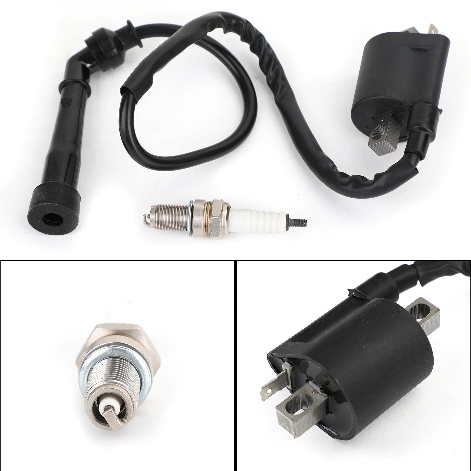 Ignition Coil Spark Plug for Yamaha Raptor 660R Grizzly 660 (2001–2006)