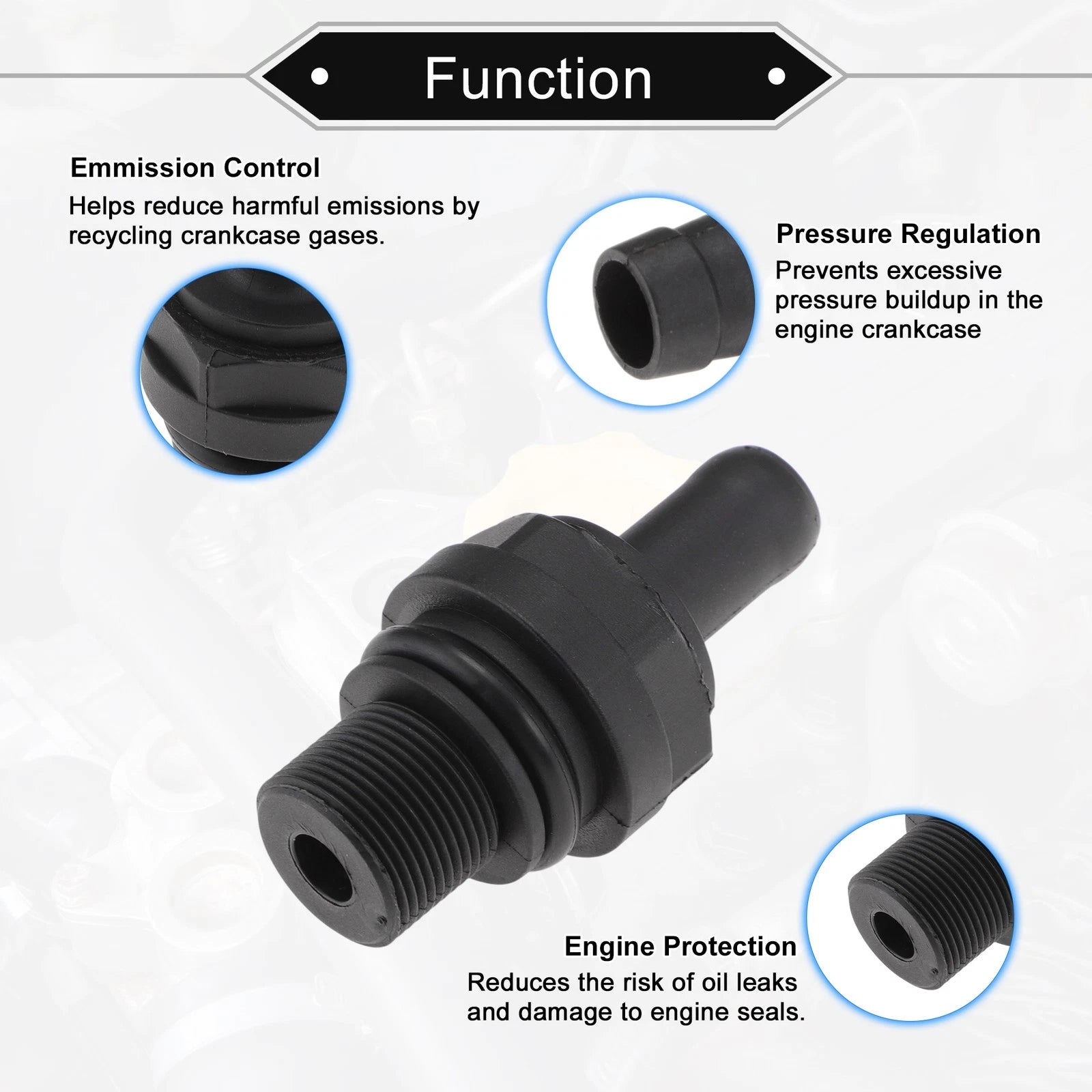 PCV Valve for Toyota Fortuner (2015–2018) No.122040C030