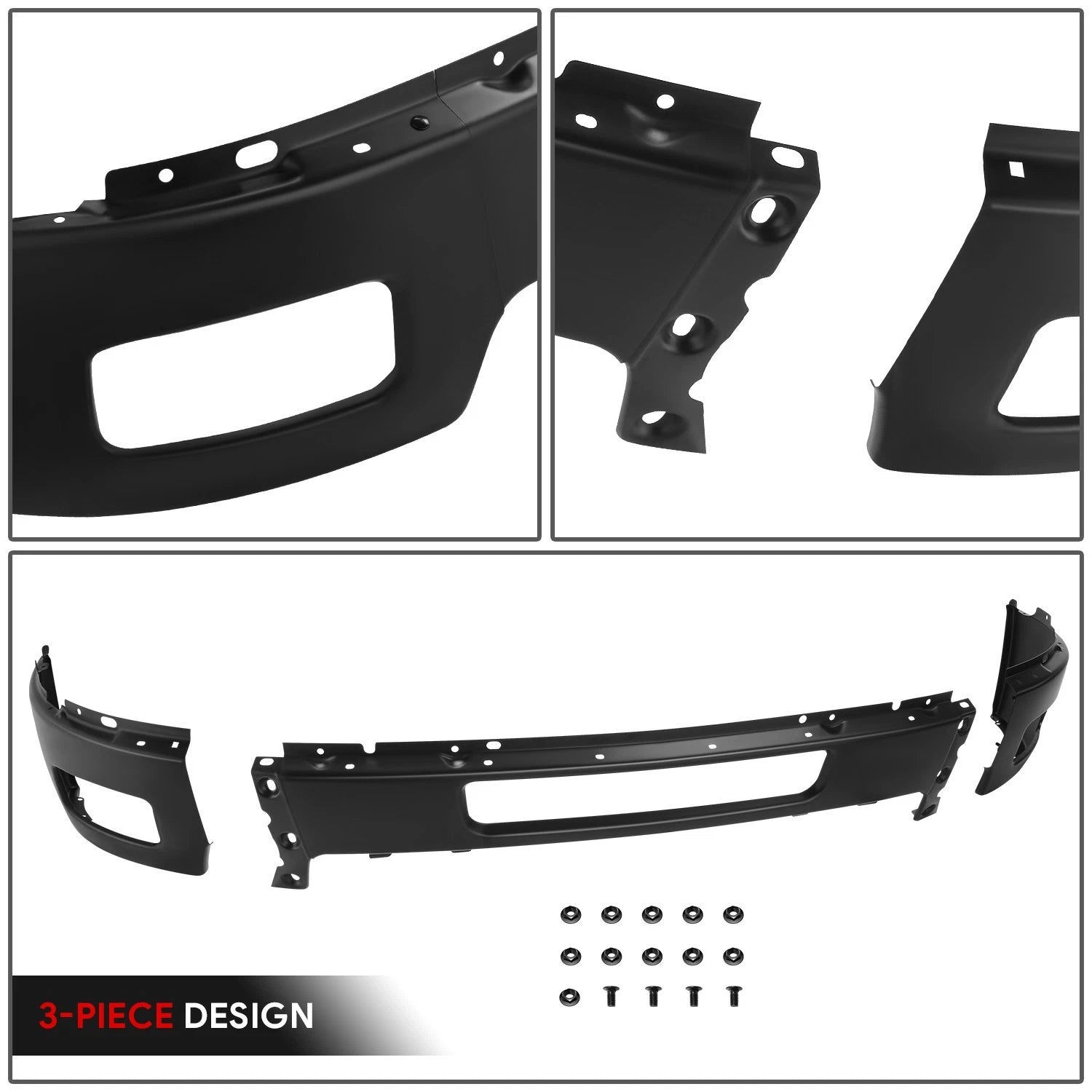 Front Bumper Face Bar for Silverado 2500 3500 HD (2011–2014) w/ Foglight Holes