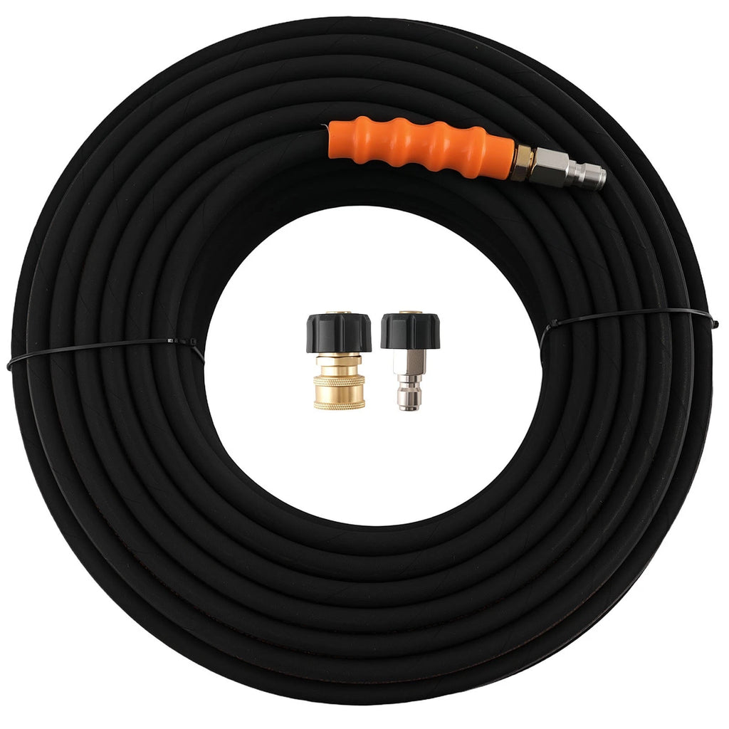 150 Feet Pressure Washer Hose 1/4" 4200PSI Steel Braided Rubber