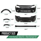 Front and Rear Bumper Hellcat Style for Dodge Charger Widebody (2015–2023)