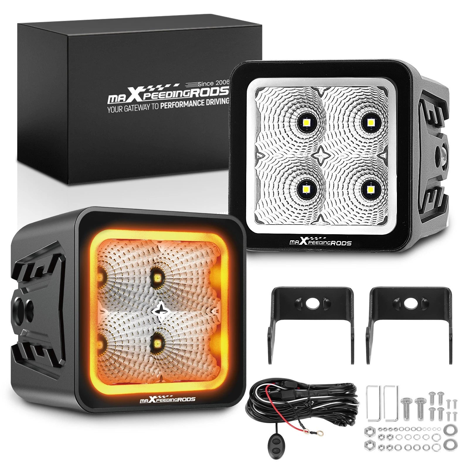 3.3" LED Work Light Pods for Jeep ATV Marine 4WD (IP67)