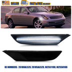 Set of 2 LED Front Bumper Side Marker Lights for Infiniti G35 Sedan (2003–2006)