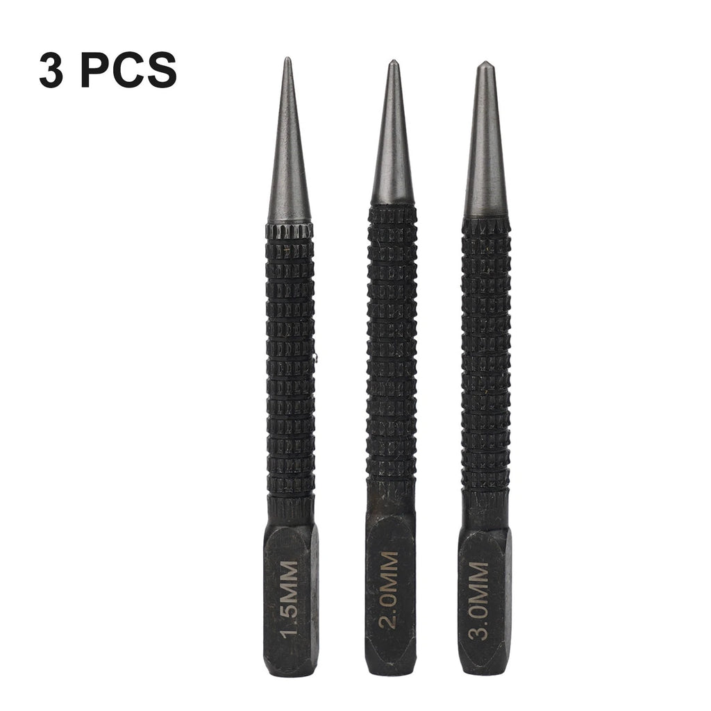 Marking Center Punch Set of 3 Adjustable Alloy Steel Drilling Tools