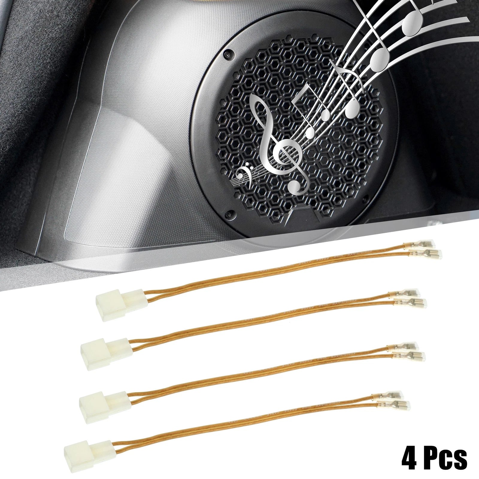Set of 4 Car Speaker Connector Wire Harness Adapter for Jeep Dodge