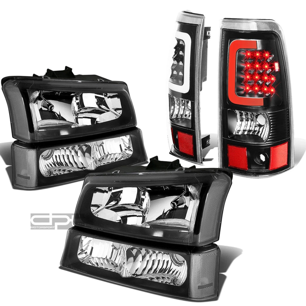 Headlight, Clear Bumper, 3D LED Bar Tail Light Kit for Silverado (2003–2007)