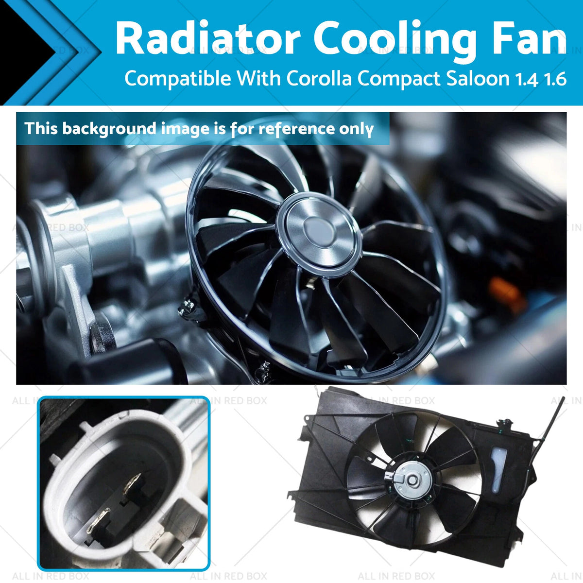 Radiator Cooling Fan for Toyota Corolla Saloon (2001–2006)