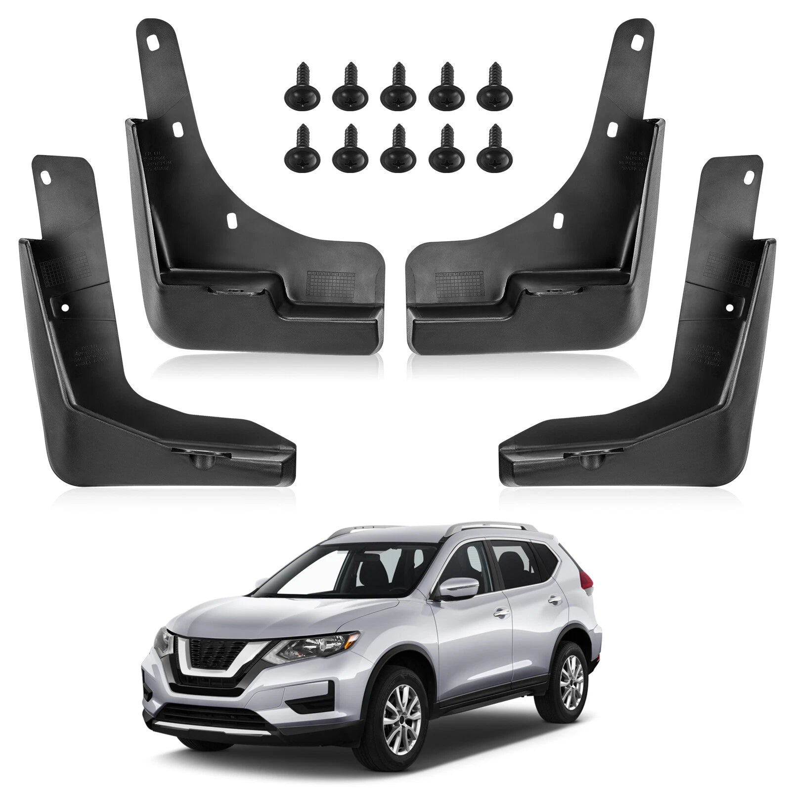Set of 4 Mud Flaps for Nissan Rogue/X-Trail (2014–2020)