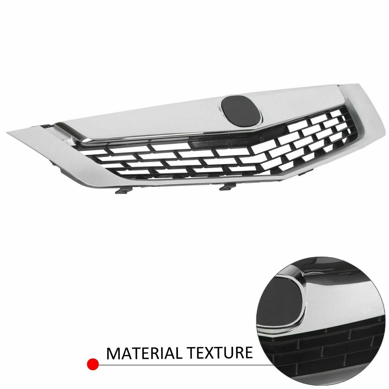 Chrome Front Upper Grille Mesh Cover for Acura TSX (2009-2010)