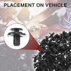 100 Pcs Front Fender Skirt Clip for Toyota Sienna (1998–2020) & Camry