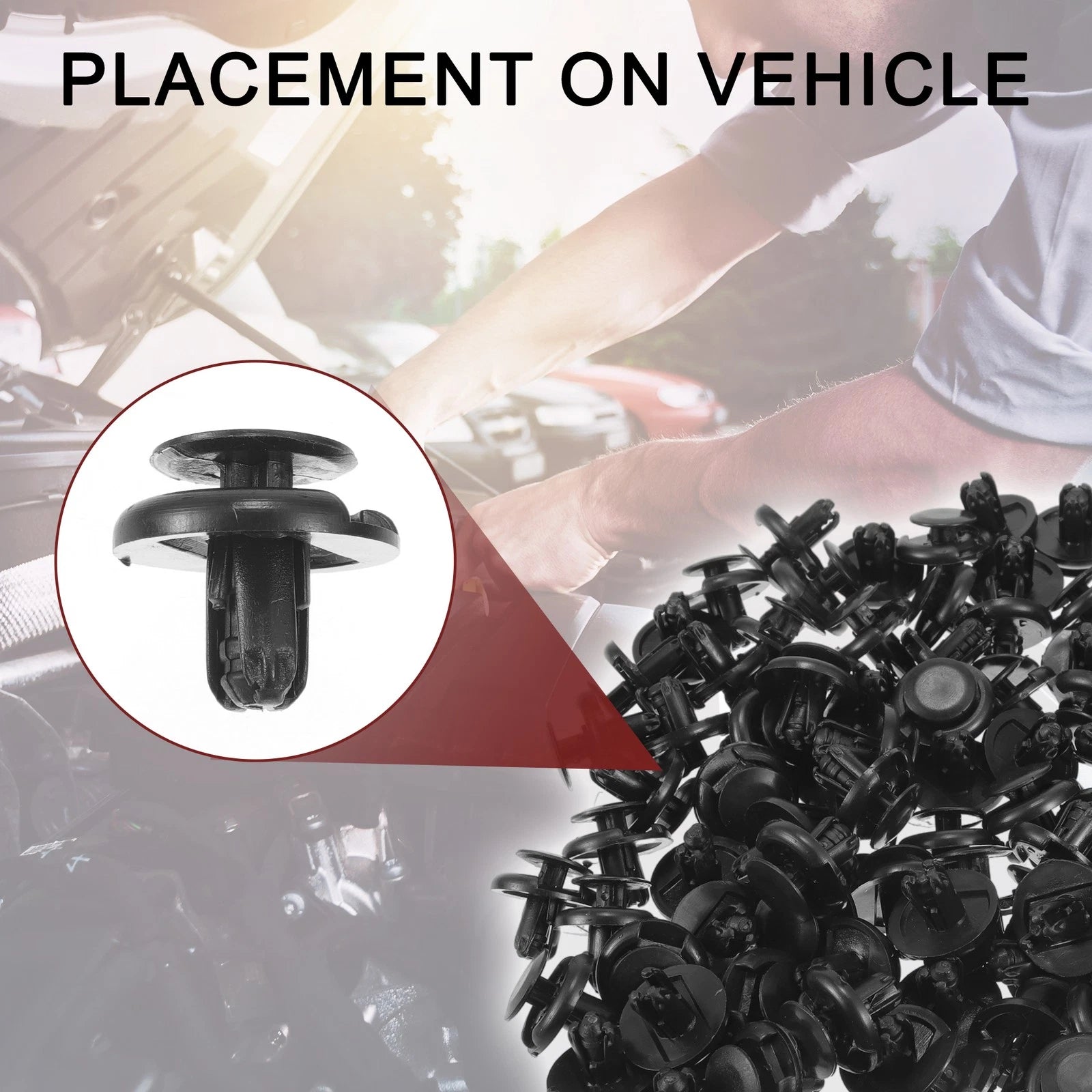 100 Pcs Front Fender Skirt Clip for Toyota Sienna (1998–2020) & Camry