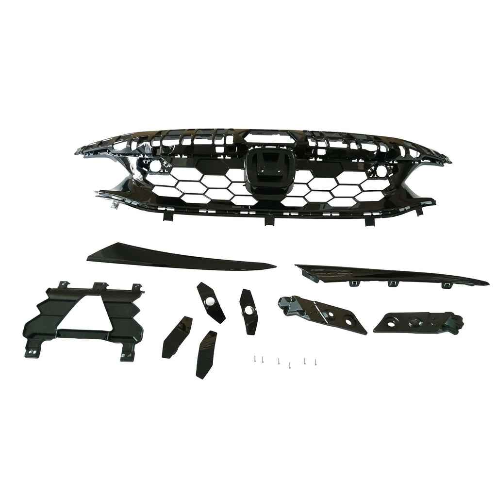 Gloss Black Front Grill for Honda Civic Si & Hatchback (2022–2024)